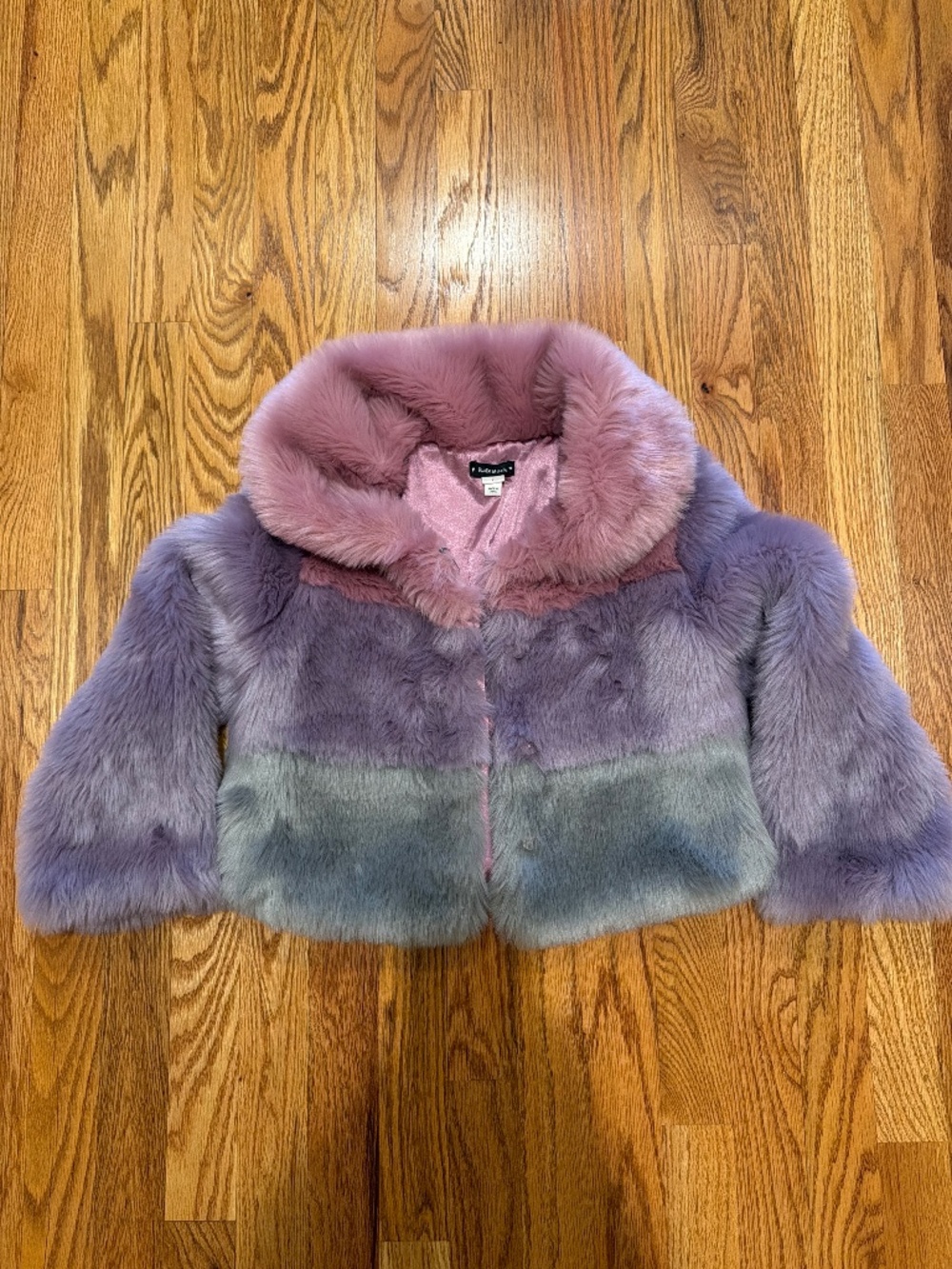 Kate Mack Faux Fur Girls Fancy Coat Jacket Sz 7